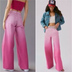BDG Urban Outfitters Pink Ombre Skater Baggy Cowboy Jeans Size 31